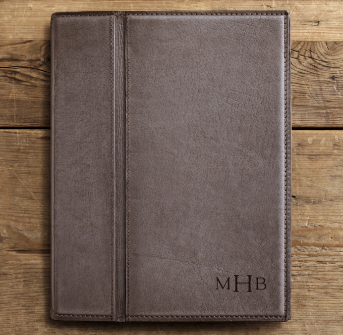 Artisan Leather iPad® Cover with Bluetooth® Keyboard - Slate