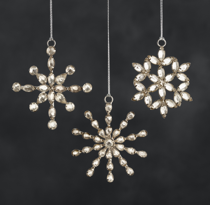 Mini Victorian Glass Snowflakes