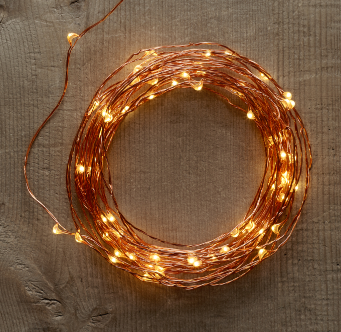 Starry String Lights - Amber Lights on Copper Wire