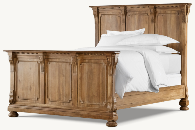 Restoration hardware wood bed frame hotsell