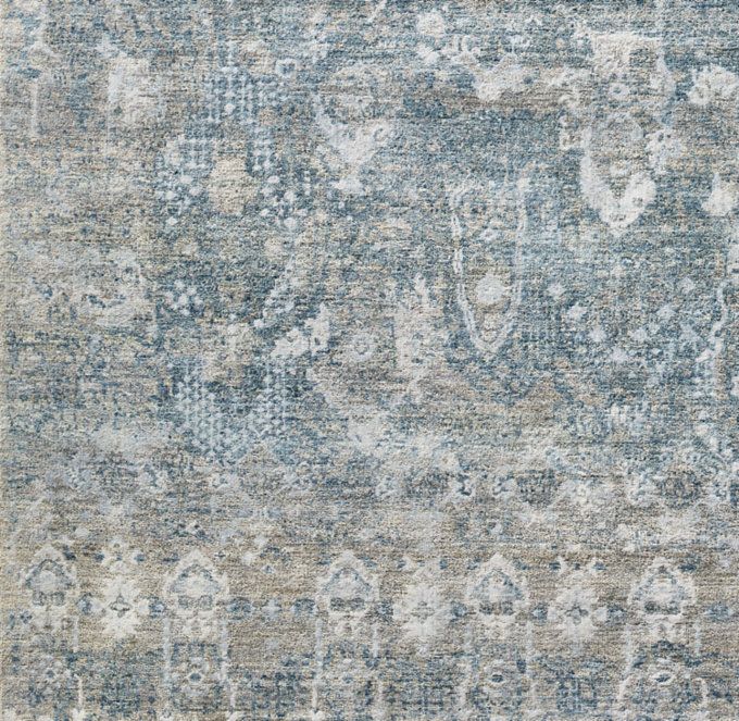 Silva Hand-knotted Wool & Silk Rug Swatch