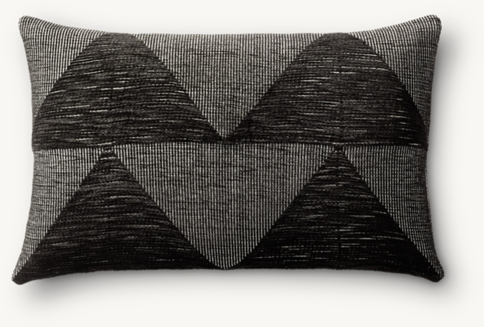 Geometric Large Triangle Outdoor Pillow Cover - Lumbar