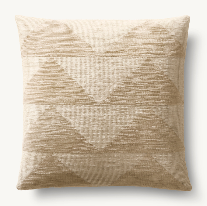 Geometric Large Triangle Outdoor Pillow Cover - Square