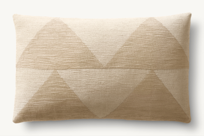 Geometric Large Triangle Outdoor Pillow Cover - Lumbar