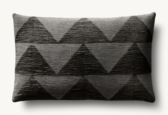 Geometric Small Triangle Outdoor Pillow Cover - Lumbar