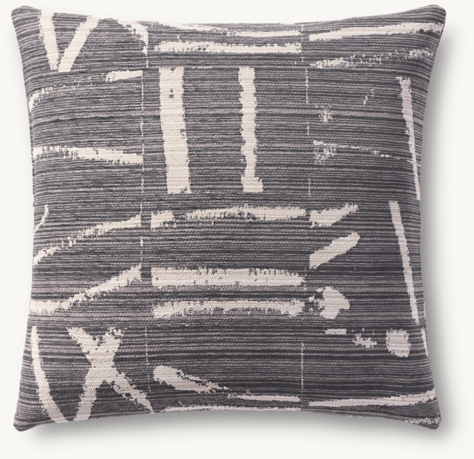 Sumi Brushstroke Outdoor Pillow Cover - Square