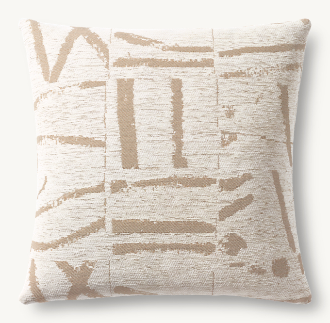 Sumi Brushstroke Outdoor Pillow Cover - Square
