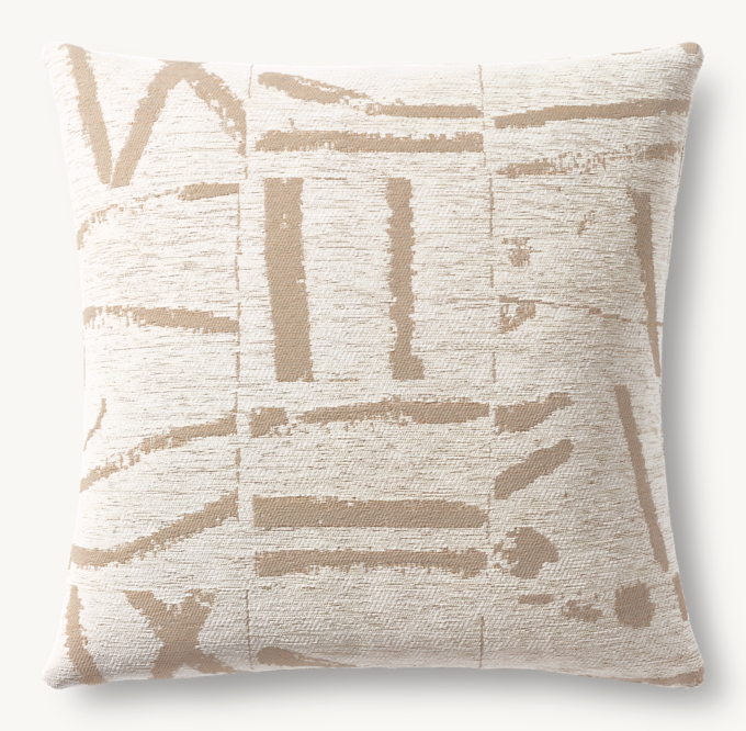 Sumi Brushstroke Outdoor Pillow Cover - Square