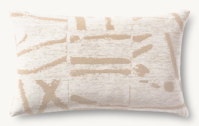 Sumi Brushstroke Outdoor Pillow Cover - Lumbar