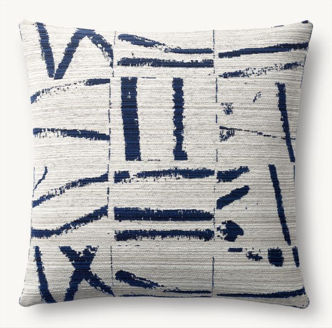 Sumi Brushstroke Outdoor Pillow Cover - Square