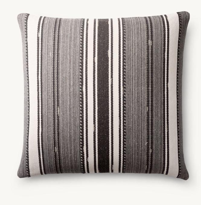 Mojave Center Stripe Outdoor Pillow Cover - Square