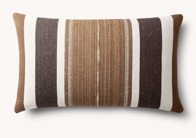 Mojave Banded Outdoor Pillow Cover - Lumbar