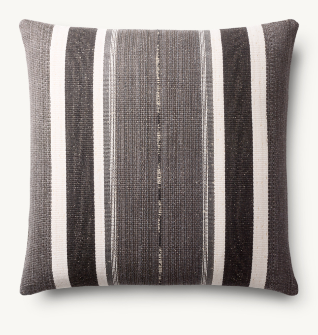 Mojave Banded Outdoor Pillow Cover - Square