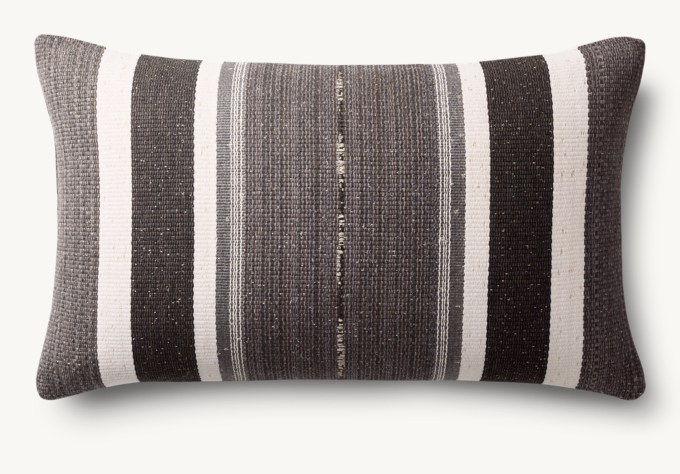 Mojave Banded Outdoor Pillow Cover - Lumbar