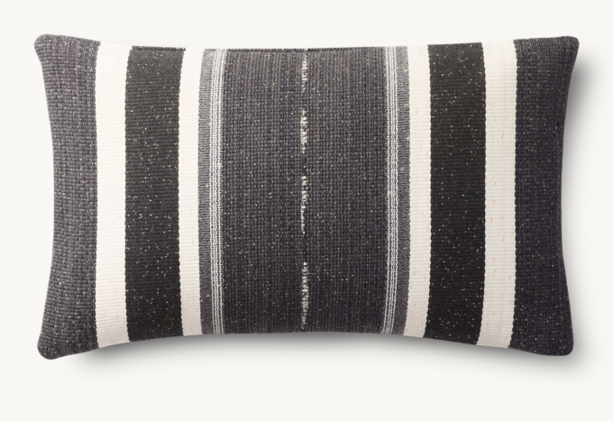 Mojave Banded Outdoor Pillow Cover - Lumbar