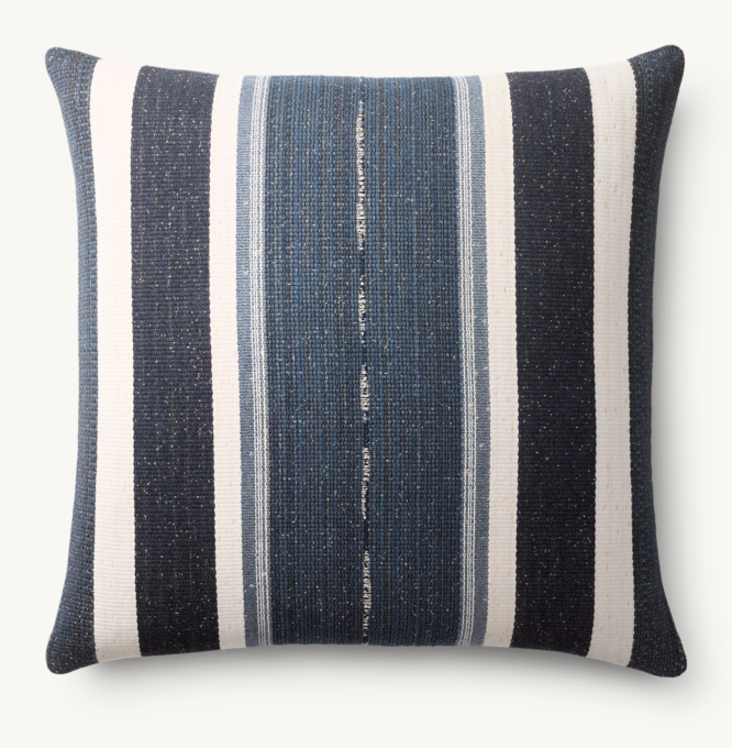 Mojave Banded Outdoor Pillow Cover - Square