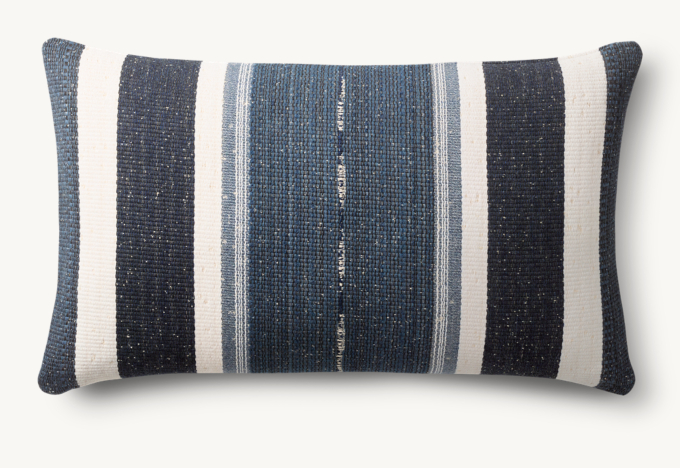 Mojave Banded Outdoor Pillow Cover - Lumbar