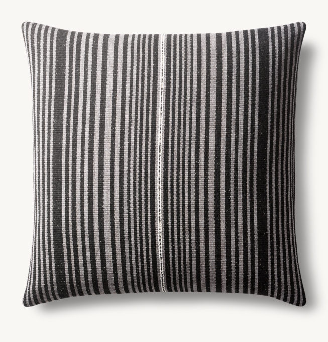 Mojave Narrow Stripe Outdoor Pillow Cover - Square