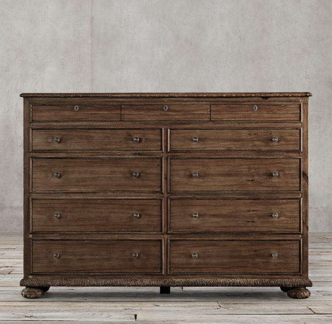 French Empire 11Drawer Dresser
