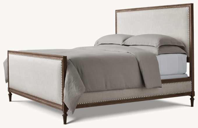 Maison Fabric Panel Bed with Footboard