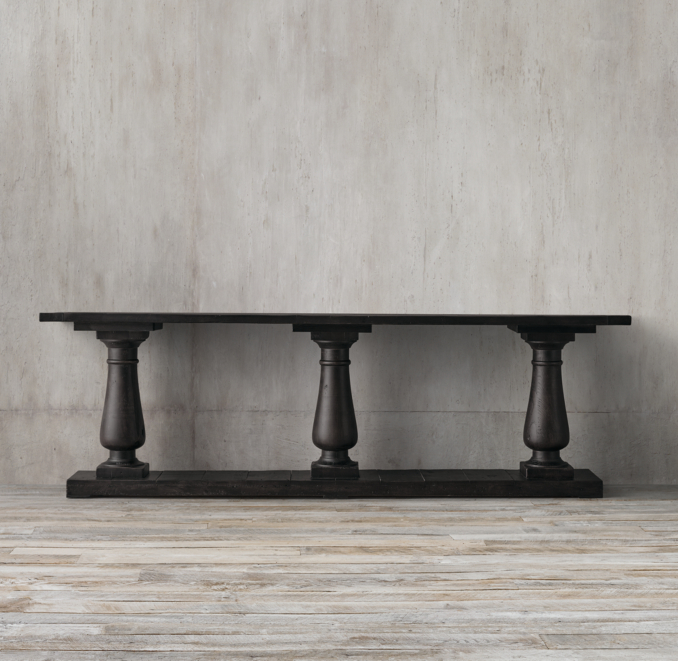 Balustrade Salvaged Wood Large Console Table