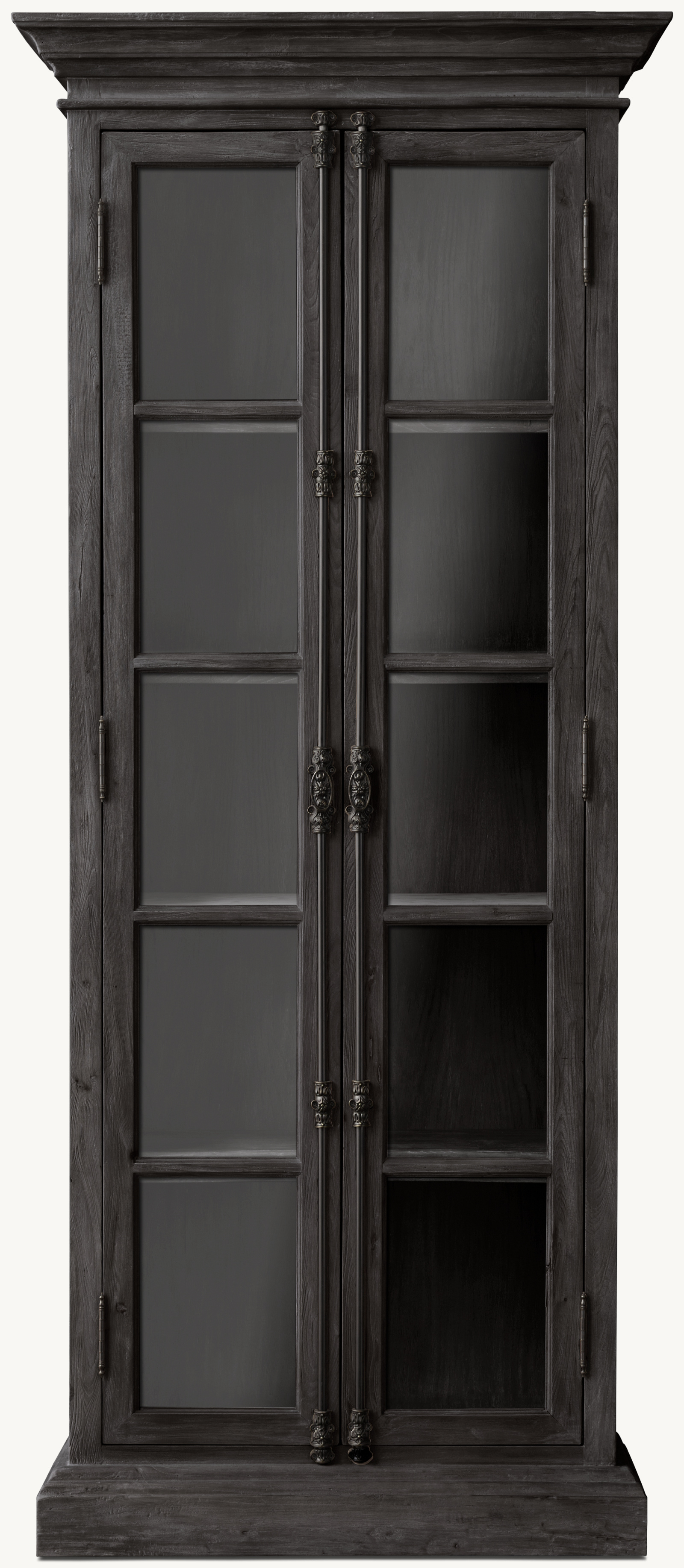 38&#34;W x 91&#34;H cabinet shown in Black Oak Drifted.