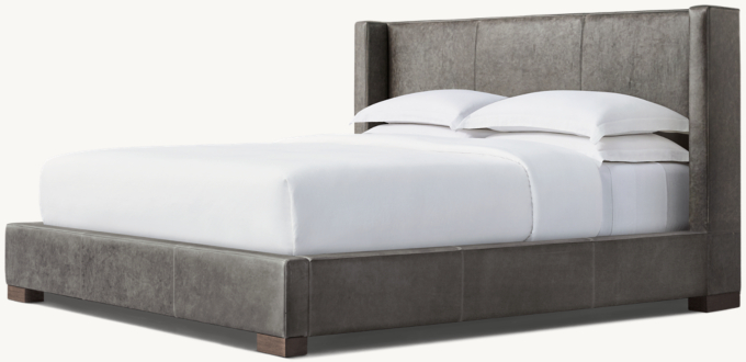 Modena Leather Shelter Platform Bed