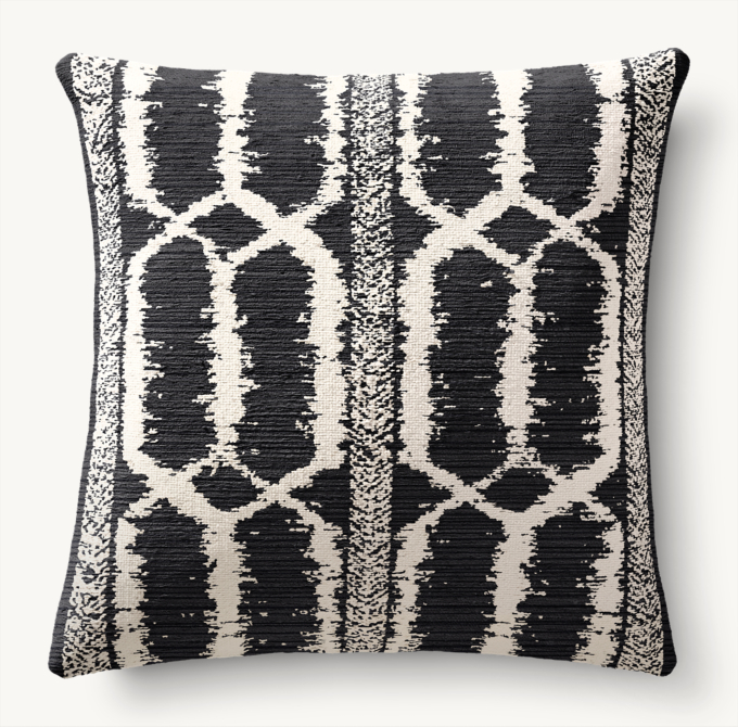 Bayan Banded Ikat Outdoor Pillow Cover - Square