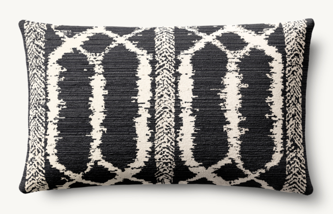 Bayan Banded Ikat Outdoor Pillow Cover - Lumbar