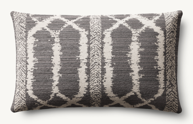 Bayan Banded Ikat Outdoor Pillow Cover - Lumbar