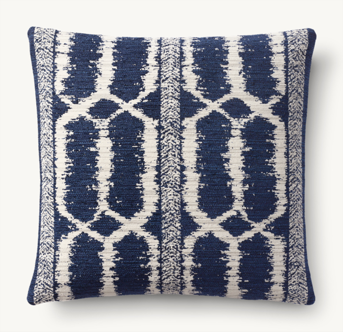 Bayan Banded Ikat Outdoor Pillow Cover - Square