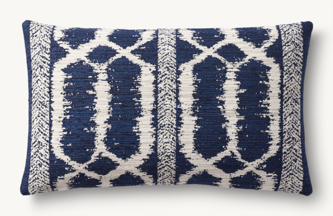 Bayan Banded Ikat Outdoor Pillow Cover - Lumbar