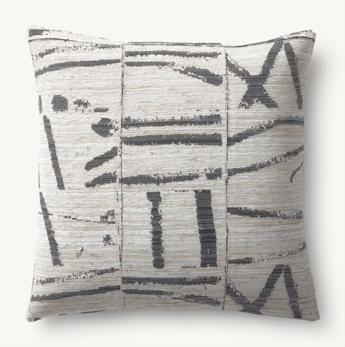 Sumi Brushstroke Outdoor Pillow Cover - Square