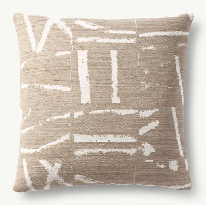 Sumi Brushstroke Outdoor Pillow Cover - Square