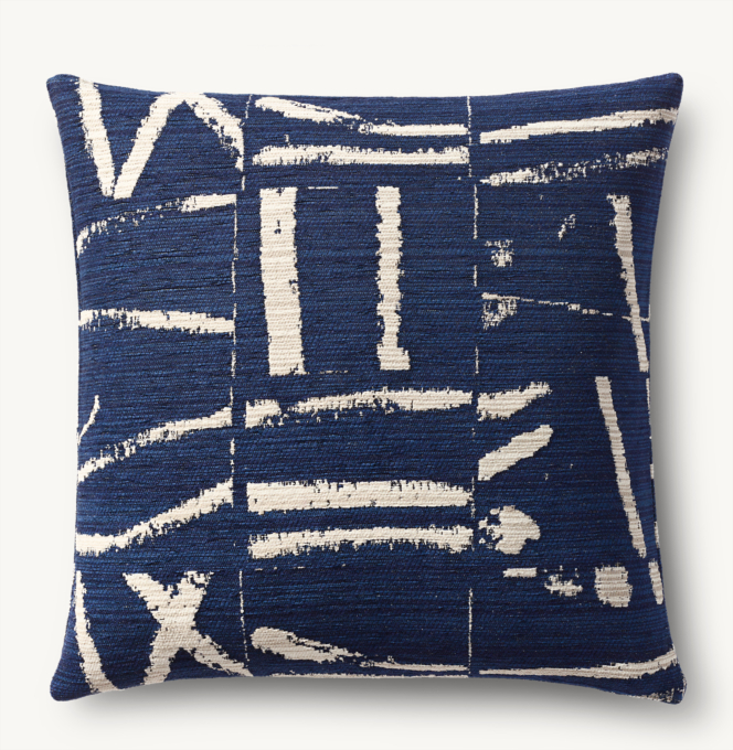 Sumi Brushstroke Outdoor Pillow Cover - Square