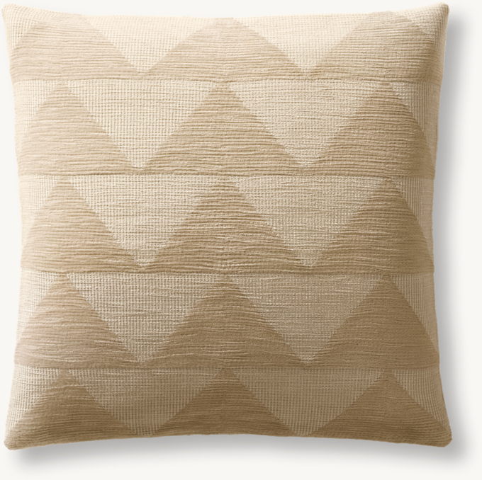 Geometric Small Triangle Outdoor Pillow Cover - Square