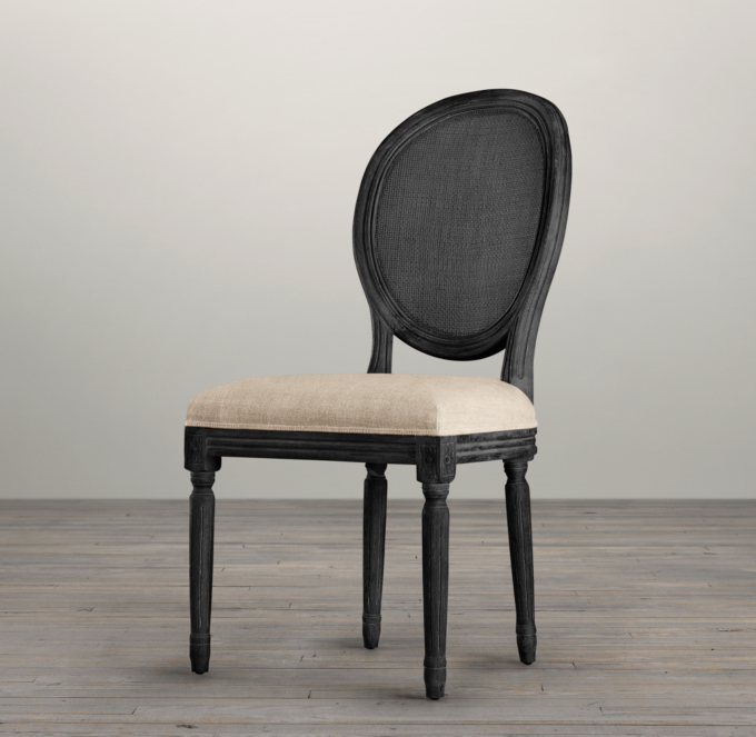 king louis dining chair black