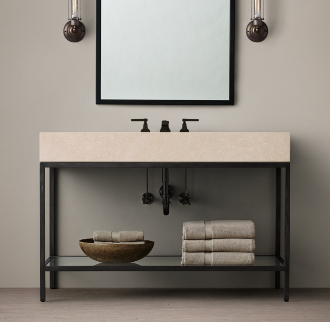 Hudson Metal Single Extra Wide Washstand