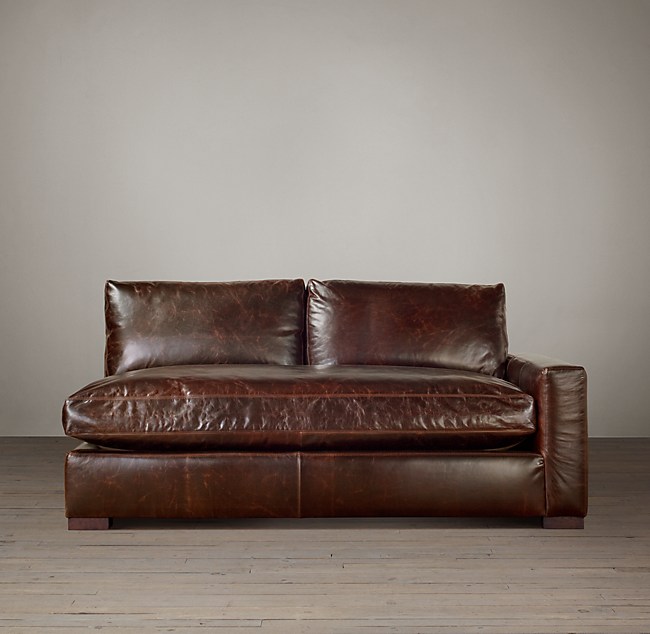 Maxwell Leather Right Arm Sofa, Restoration Hardware Leather Sofa Care