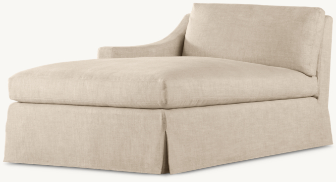 Belgian Slope Arm Slipcovered Left-Arm Chaise 
