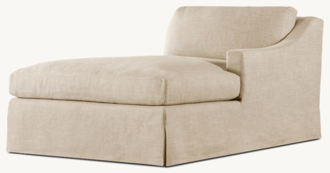 Belgian Classic Slope Arm Slipcovered Right-Arm Chaise 