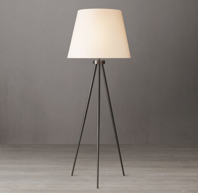 Reed Linen Shade Floor Lamp