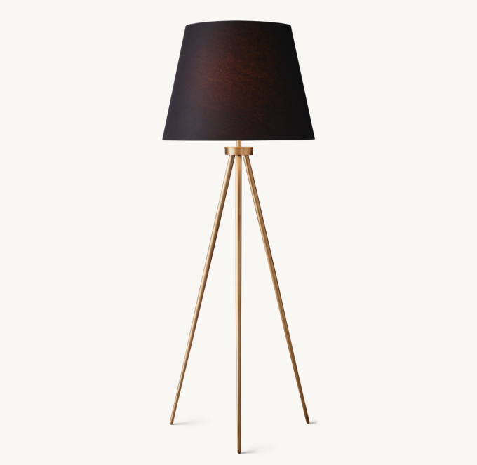 Reed Linen Shade Floor Lamp