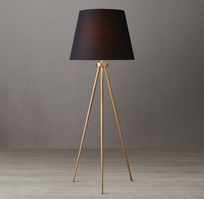 Reed Linen Shade Floor Lamp