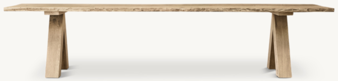Oak Br&#251;lé Live-Edge Rectangular Dining Table