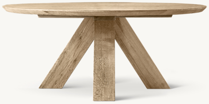 Oak Br&#251;lé Round Dining Table