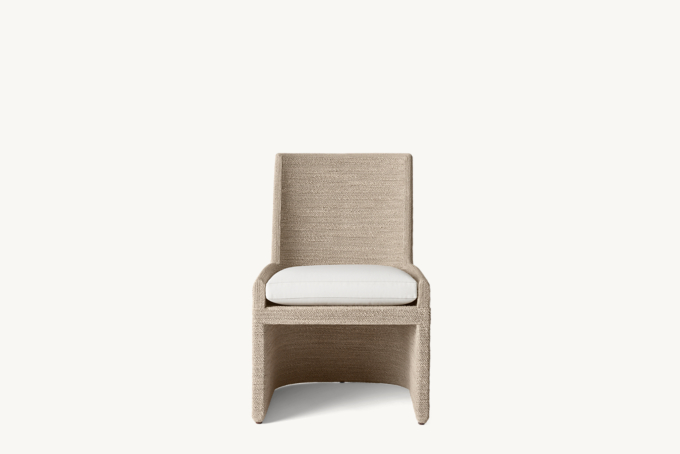 Marisol Seagrass Woven Open Base Track Arm Dining Side Chair