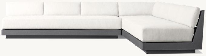 Maya Aluminum Modular L-Sectional with Corner Chair | RH