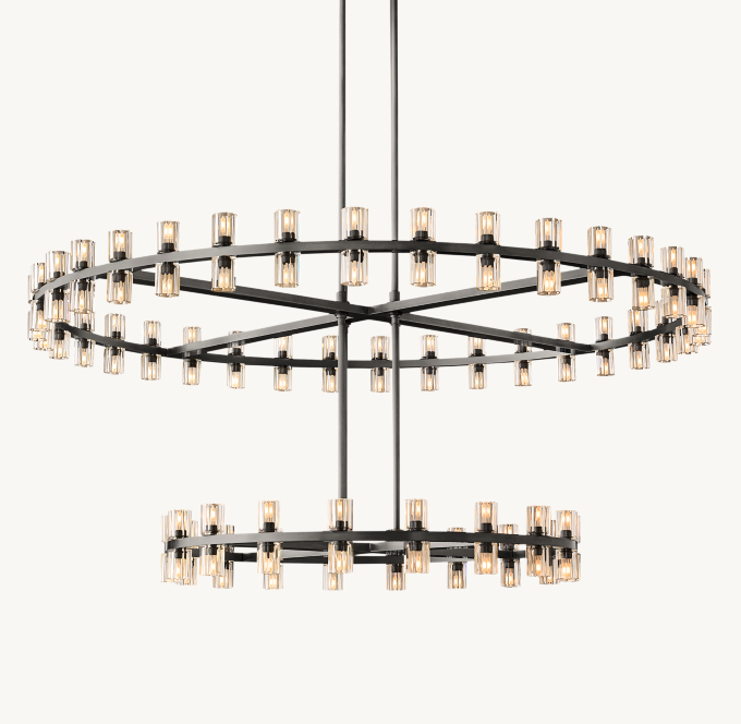 Arcachon LED Round Two-Tier Chandelier 60\"