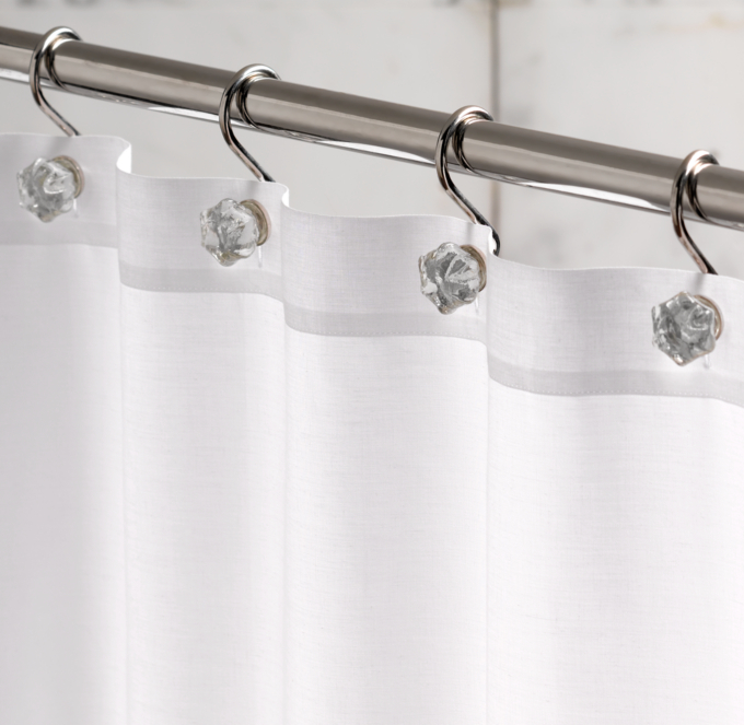 Glass Shower Curtain Hooks Set Of 12